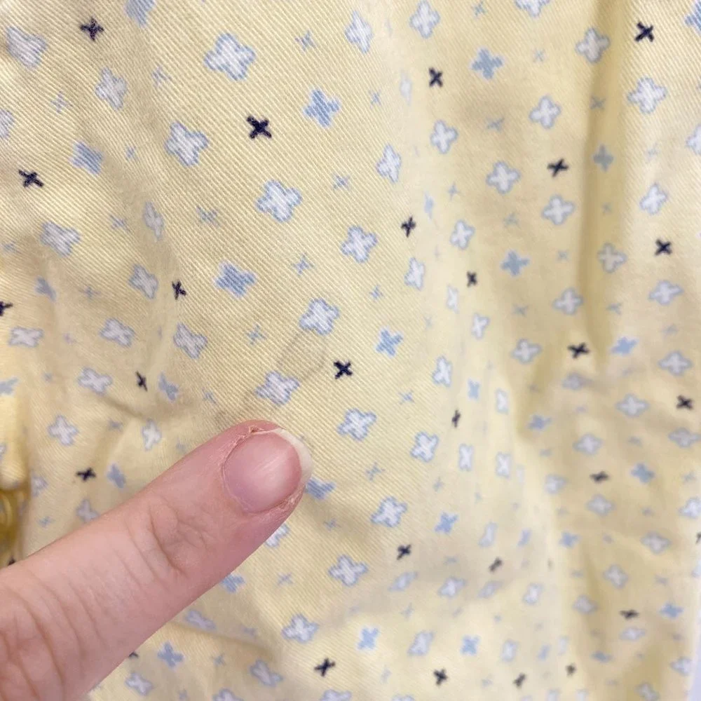 Vintage Sprockets overalls size 24M yellow print Adjustable pockets carpenter